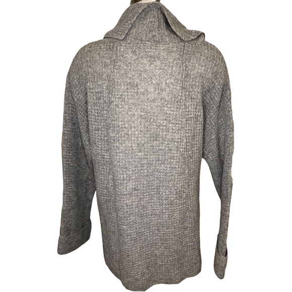 Free People Grey Sidewinder Cowl Neck Oversized Sweater Small - Picture 8 of 10